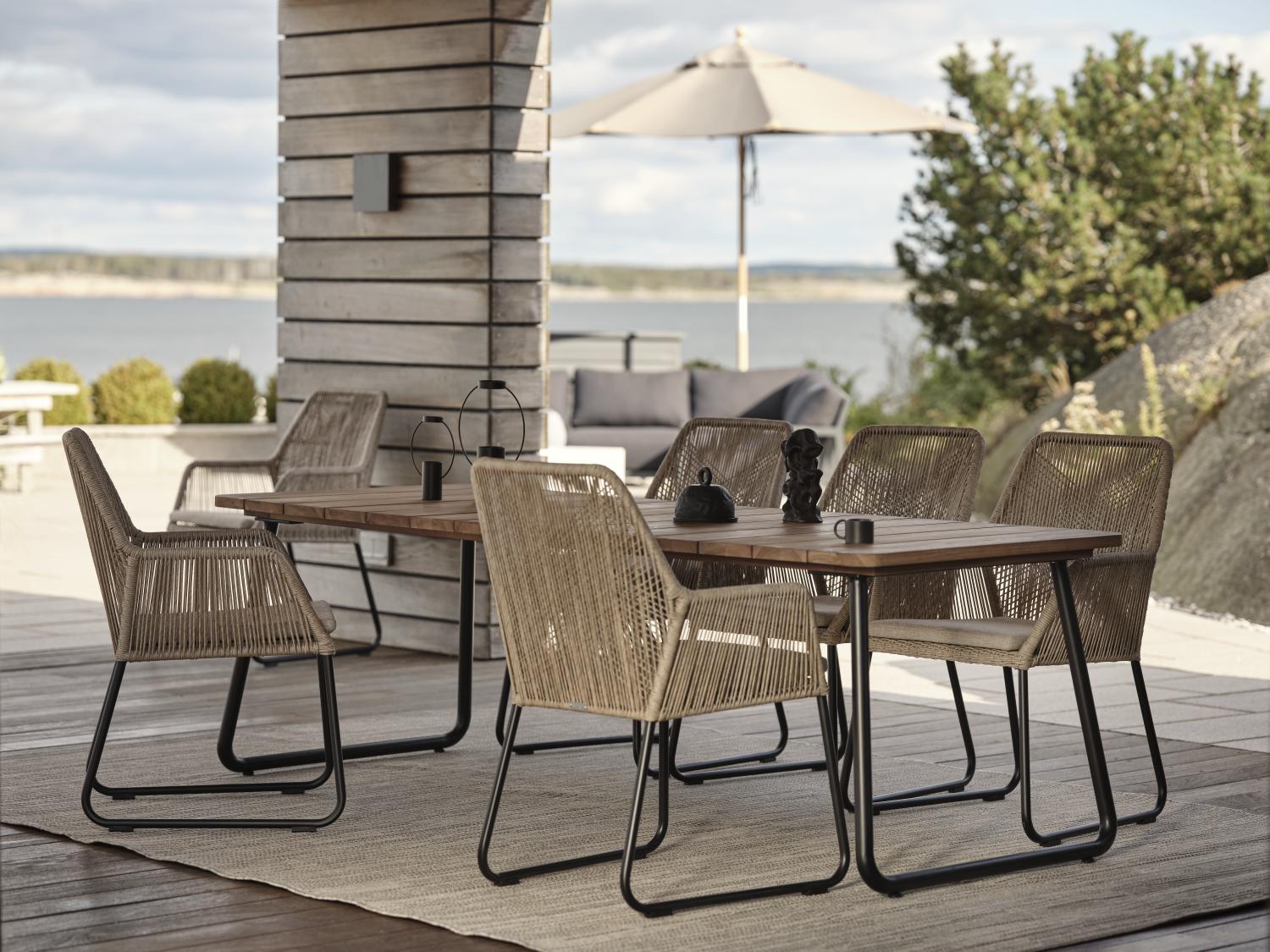 2´er Set Gartensessel MIDWAY Kunstrattan beige Gartenstuhl