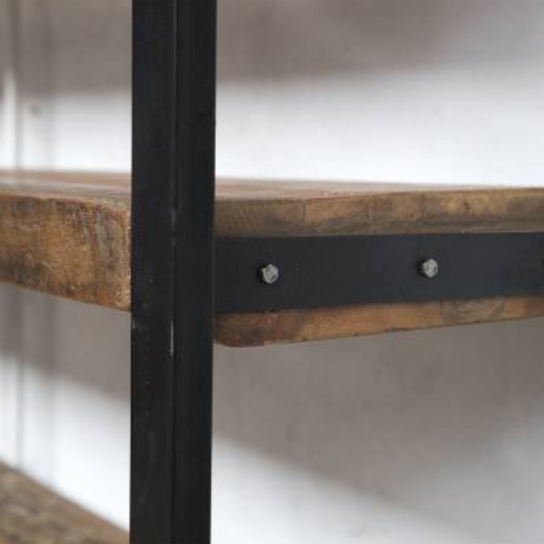 Industrie Metall Regal 150 cm Bücherregal Metall Holz